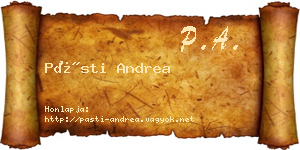Pásti Andrea névjegykártya